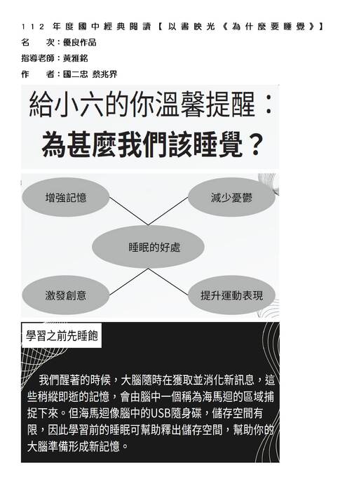 112以書映光得獎作品